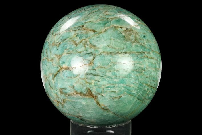 Polished Graphic Amazonite Crystal Sphere - Madagascar #166501